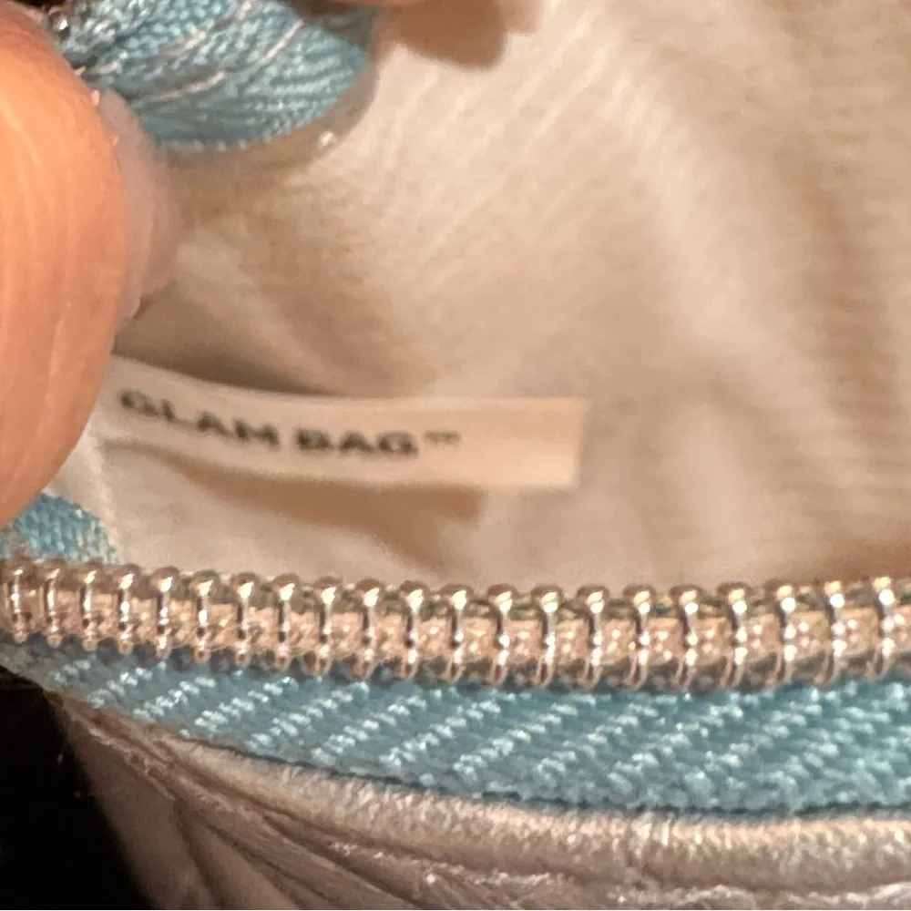 Ipsy Silver Quilted Glam Cosmetic Pouch Bag